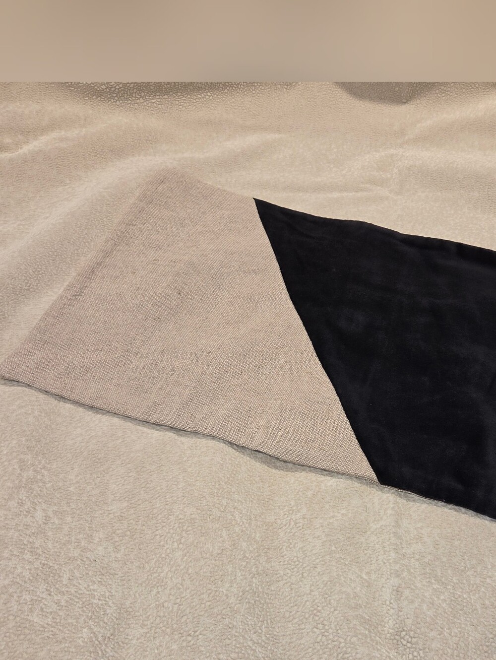 West Elm Linen & Velvet Corners pillow cover, 12"x21"